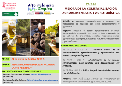 CARTEL MEJORA DE LA COMERCIALIZACIÓN AGROALIMENTARIA Y AGROTURISTICA