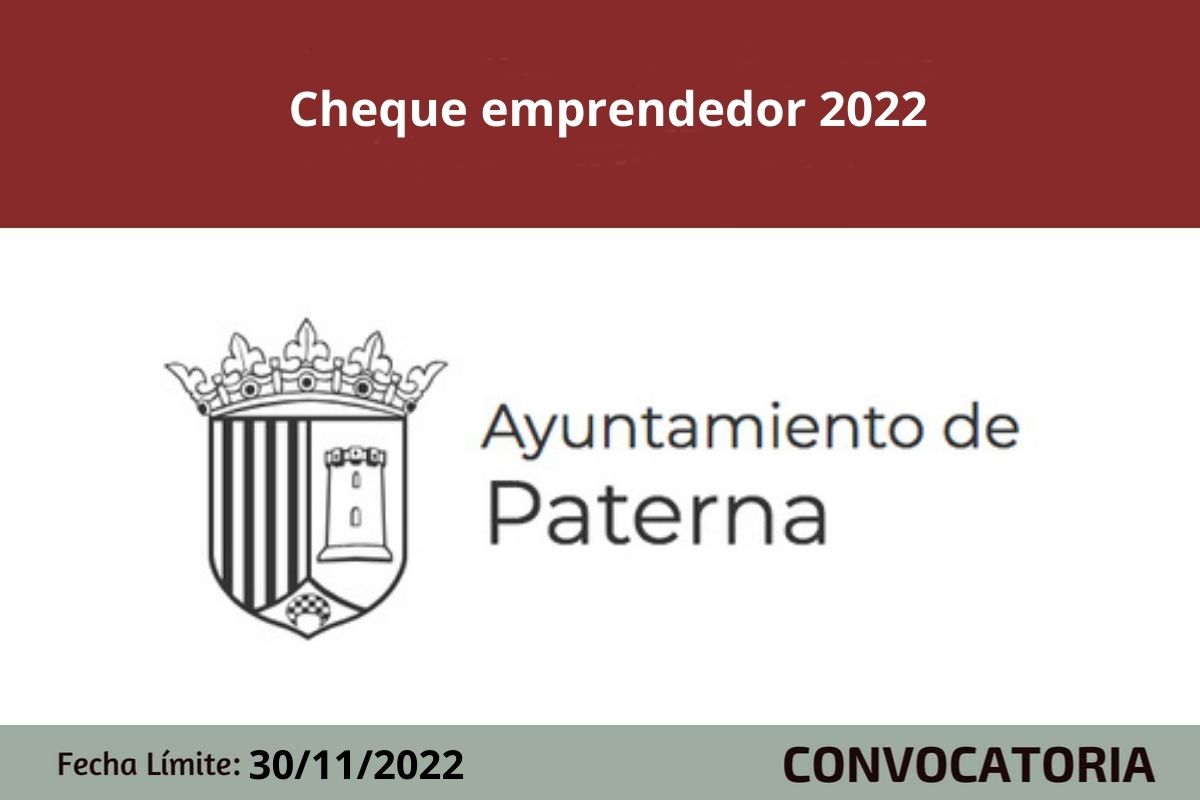 Cheque Emprendedor 2022 de Paterna