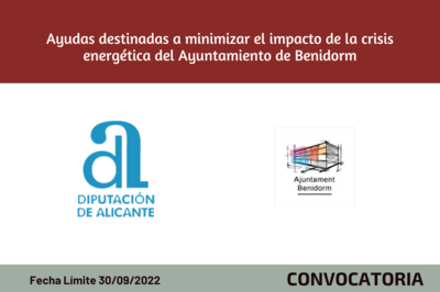 Ayudas destinadas a minimizar el impacto de la crisis energtica del Ayuntamiento de Benidorm