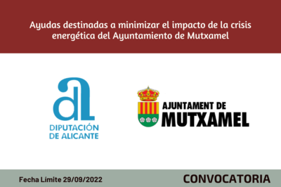 Ayudas destinadas a minimizar el impacto de la crisis energtica del Ayuntamiento de Mutxamel