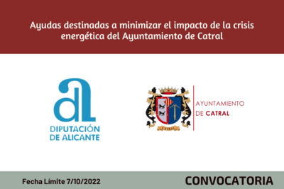 Ayudas destinadas a minimizar el impacto de la crisis energtica del Ayuntamiento de Catral