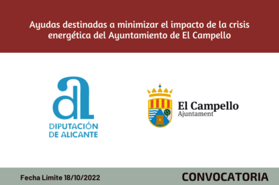 Ayudas destinadas a minimizar el impacto de la crisis energtica del Ayuntamiento de El Campello