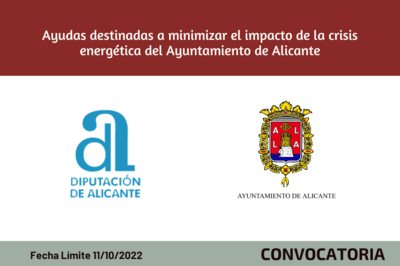 Ayudas destinadas a minimizar el impacto de la crisis energtica del Ayuntamiento de Alicante