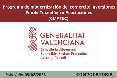 Ayudas al Programa de modernizaci�n del comercio: Inversiones Fondo Tecnol�gico-Asociaciones (CMATEC)