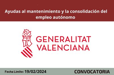 Ayudas al mantenimiento y la consolidaci�n del empleo aut�nomo CV