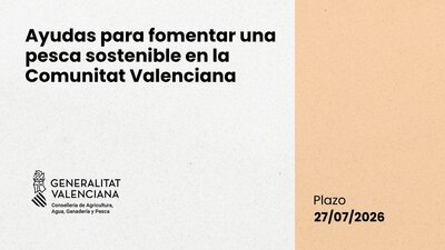 Ayudas para fomentar una pesca sostenible en la Comunitat Valenciana