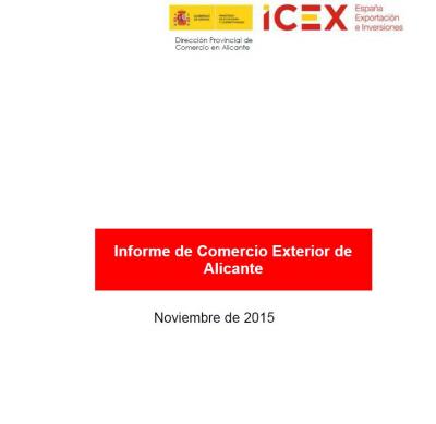 Informe de comercio exterior de Alicante por ICEX