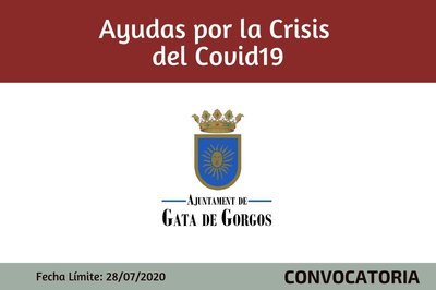 Ayudas por CRISIS  COVID19 - Ayuntamiento de Gata de Gorgos