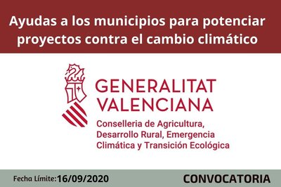ayudas para municipios valenciano para proyecto contra el cambio clim�tico