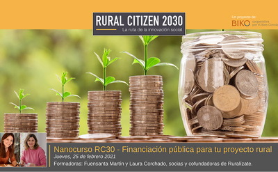 Nanocurso RC30- Financiacin pblica para tu proyecto rural